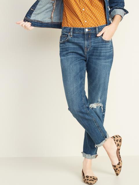 old navy distressed boyfriend jeans