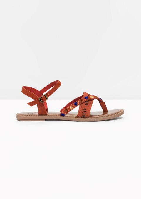 Toms Suede Beaded Lexie Sandals