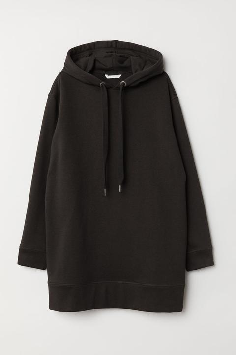 Sudadera Oversize Con Capucha - Negro