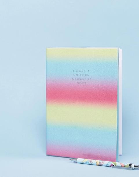 Cuaderno A5 Con Purpurina I Want A Unicorn De Paperchase