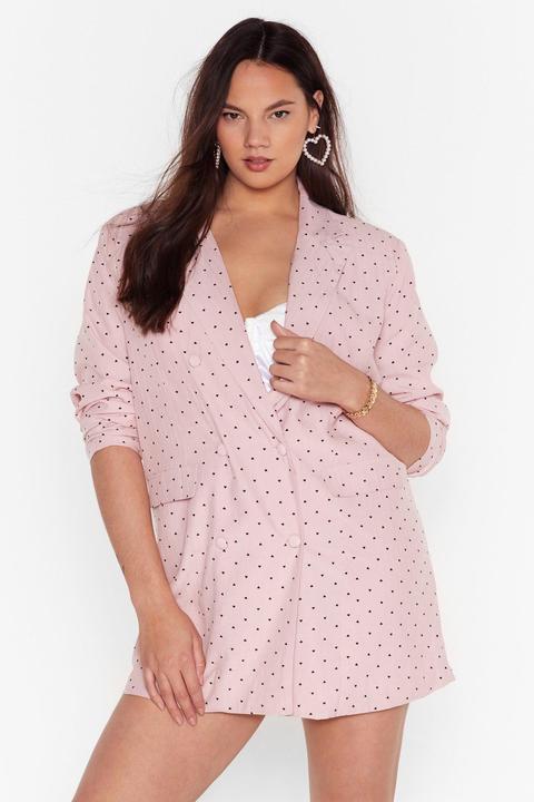 Womens A Little Less Heart Plus Blazer Dress