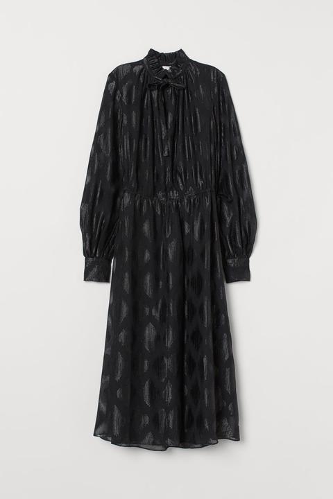 H & M - Abito Con Fili Glitter - Nero
