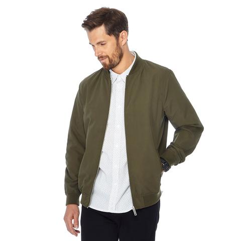 Tall Khaki 'woody' Bomber Jacket 