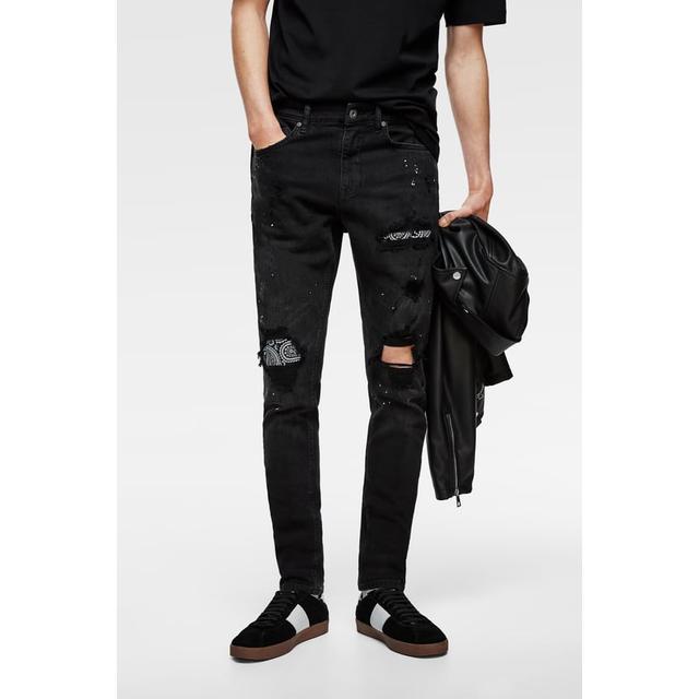 Denim Skinny Toppa Bandana from Zara on 
