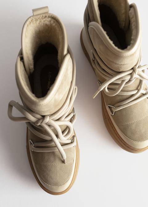 suede snow boots