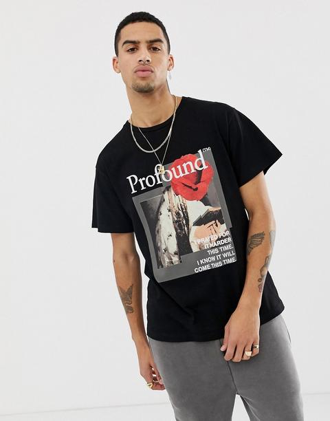 Profound Aesthetic Schwarzes T Shirt Mit Print Auf Der Brust From Asos On 21 Buttons