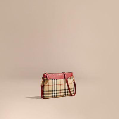 Pochette Con Pelle E Motivo Horseferry Check