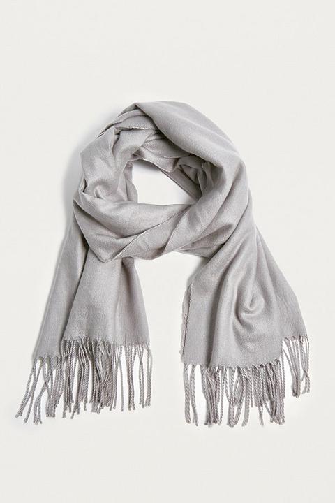 Uo Grey Oversized Scarf