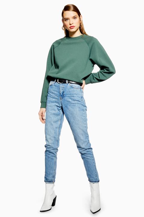 Womens Bleach Wash Mom Jeans - Bleach Stone, Bleach Stone