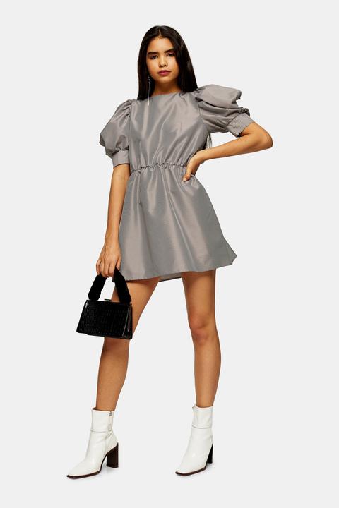 monochrome mini dress