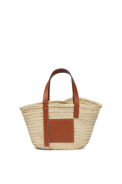 Basket Bag In Palm Leaf And Calfskin from Loewe on 21 Buttons