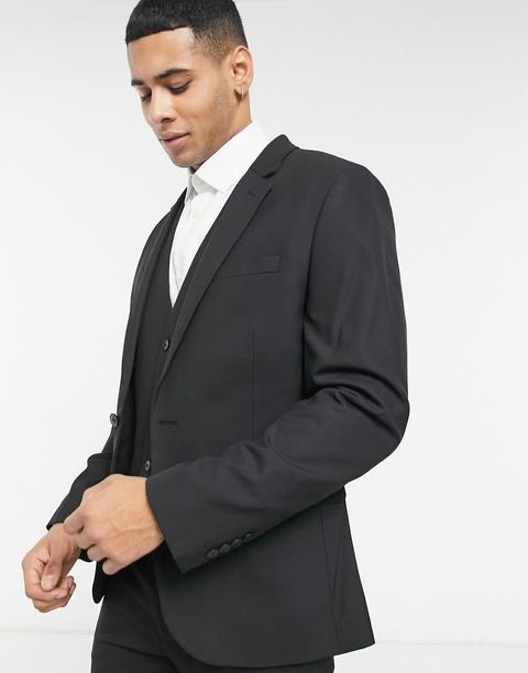 Asos Design Skinny Suit Jacket In Black