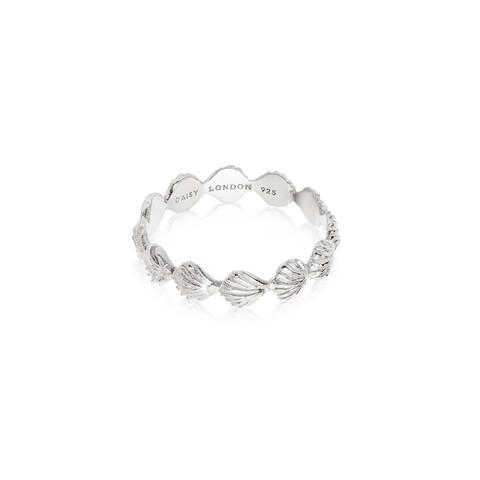 Isla Shell Stacking Ring Sterling Silver