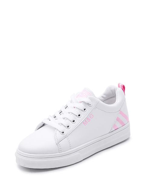 Sneakers Stringate Con Dettagli A Righe