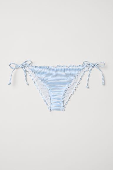 H & M - Slip Bikini Con Laccetti - Blu