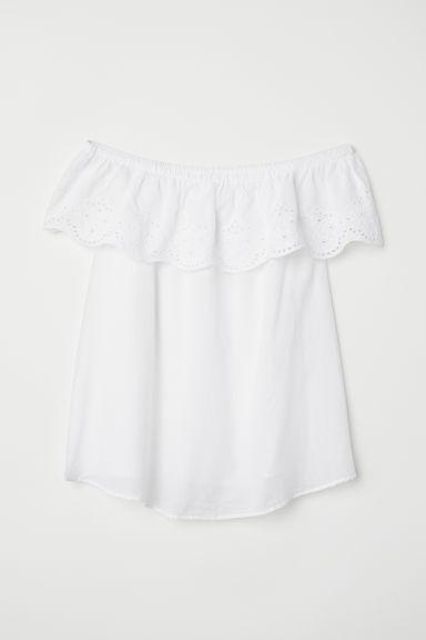 H & M - Mama Camicetta Spalle Scoperte - Bianco