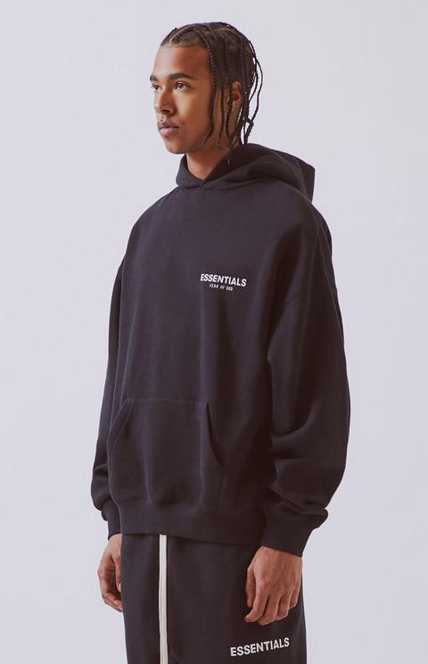 essentials logo pullover hoodie