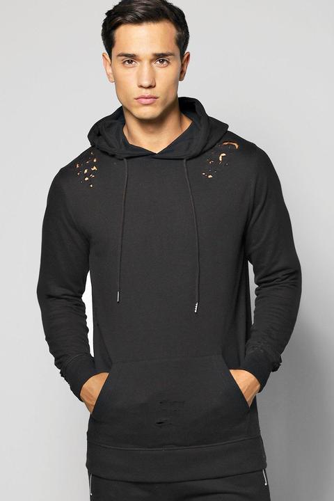 Over The Head Distressed Hoodie