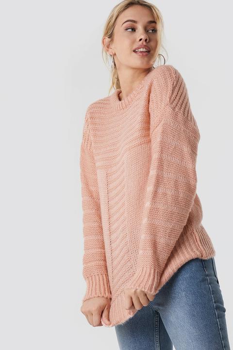 T Knitted Sweater Powder Pink