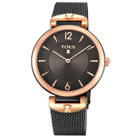 Reloj S-mesh Bicolor Acero Ip Rosado/ip Negro