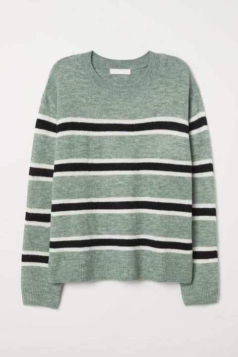 H & M - Jersey De Punto Fino - Verde