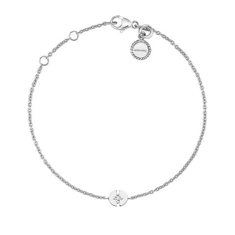 Pulsera Círculo Topacio Plata