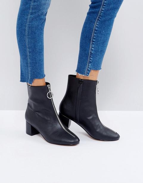 Botas Con Tacón Y Cremallera Romy De Asos