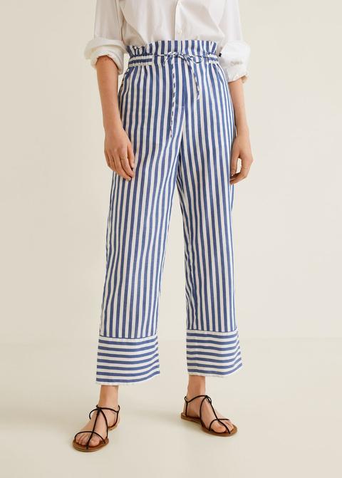 Pantaloni Cotone Righe