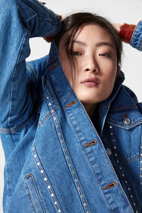 Chaqueta Denim Tachas