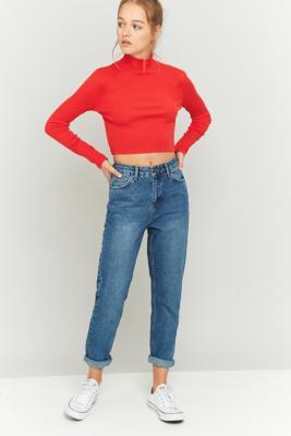 bdg dark vintage wash mom jeans