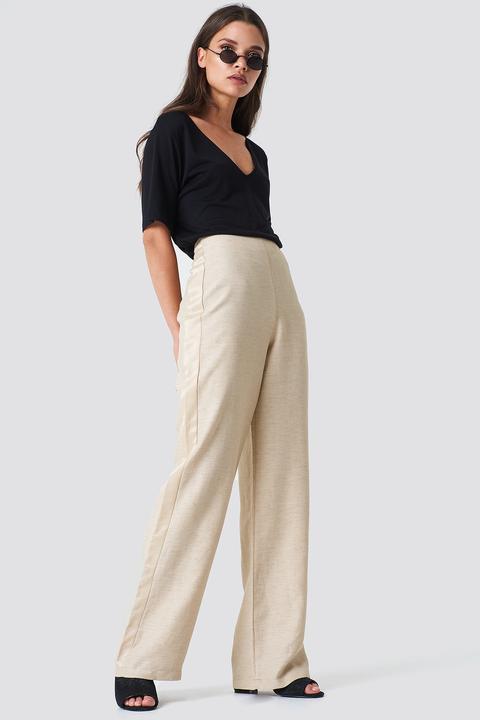 Trendyol Side Panel Loose Pants - Brown,nude