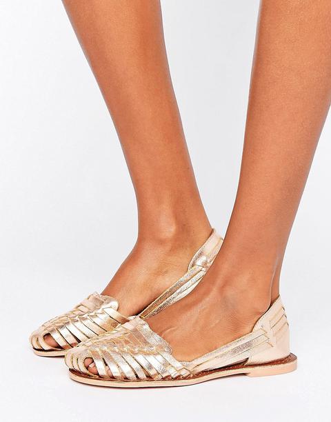 Sandalias Con Diseño Entretejido Metalizado De Boohoo