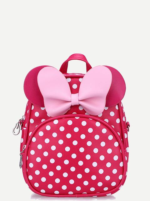 Mochila De Niños Con Diseño De Lazo De Lunares