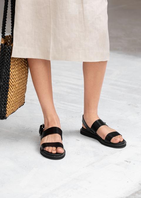 Diagonal Slingback Leather Sandals from And Other Stories on 21