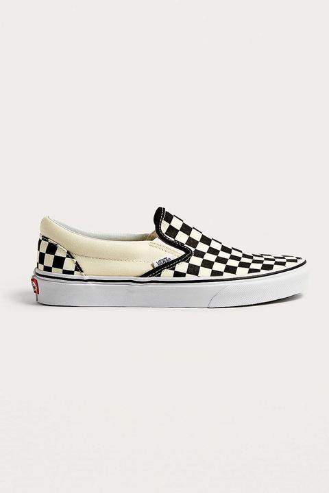 Vans - Klassischer Slipper Mit Schachbrettdesign In Schwarz Und Creme - Herren 42