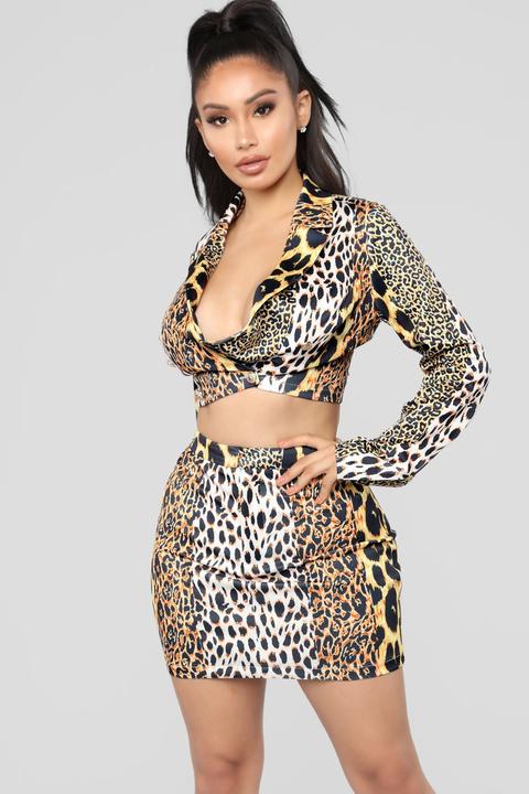 Leopard print 2024 skirt fashion nova