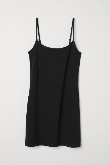 H & M - Canotta Lunga In Jersey - Nero