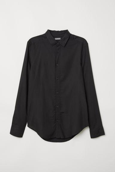 Chemise En Viscose - Noir