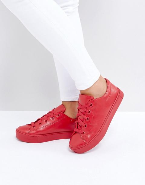 Monki - Scarpe Da Ginnastica Stringate - Rosso