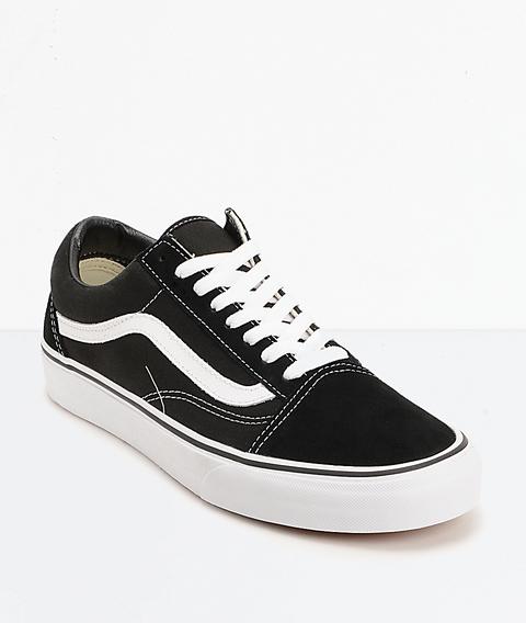 vans old skool black & white skate shoes