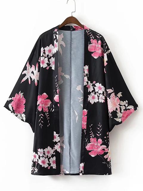 Kimono Con Stampa Floreale