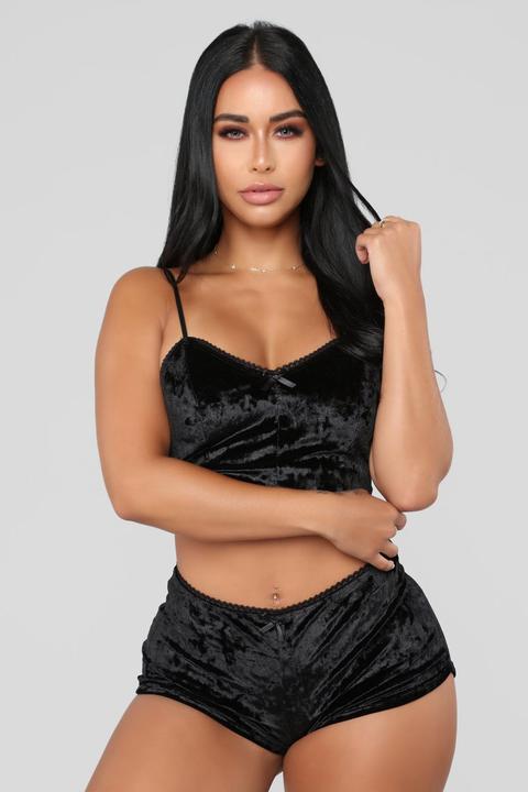 Feeling Soft Pajama Set - Black