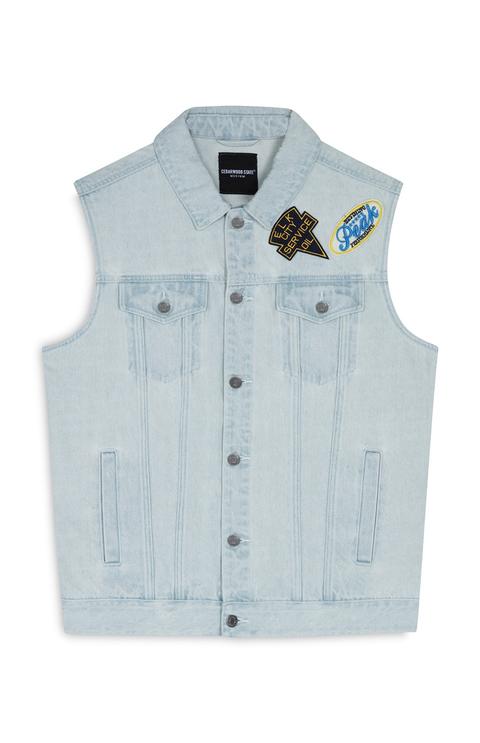 Gilet Blu In Denim