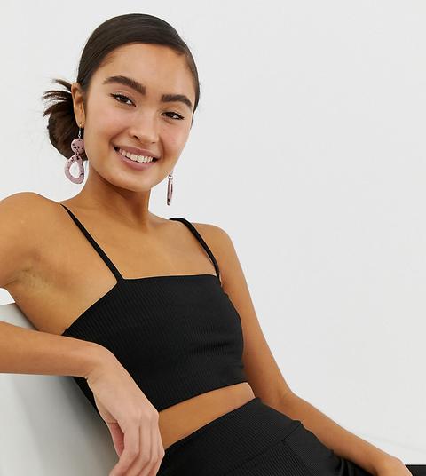 Monki - Crop Top - Noir (ensemble