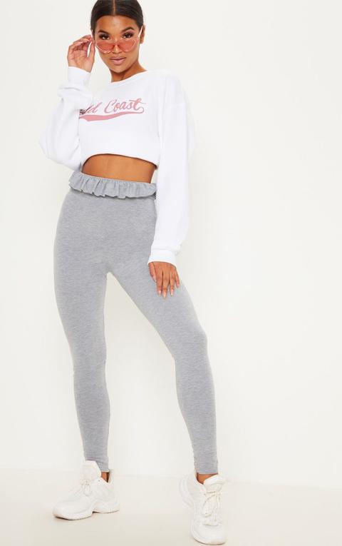 Grey Marl Paperbag Leggings