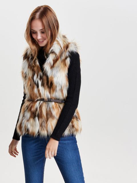 Fur Look Waistcoat