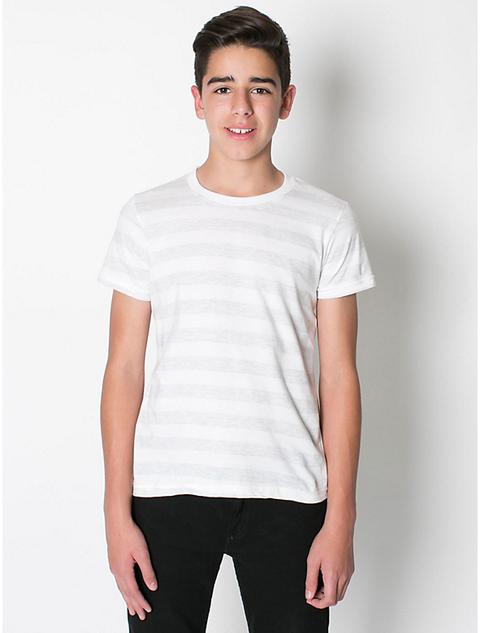 Youth Stripe Fine Jersey Short Sleeve T-shirt