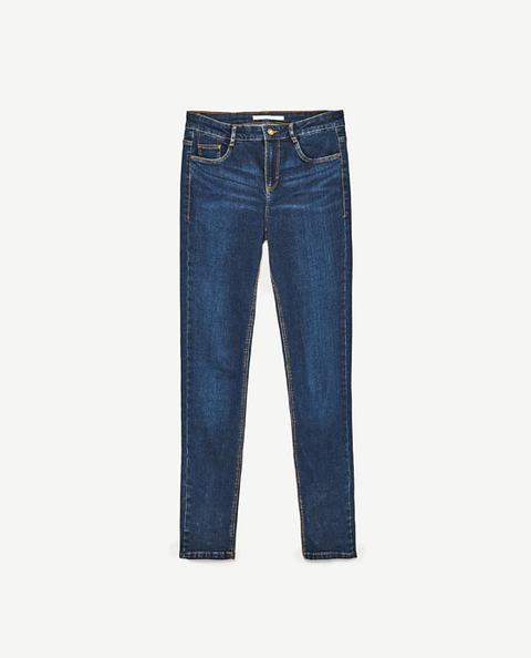Jeans Skinny Fit Tiro Medio