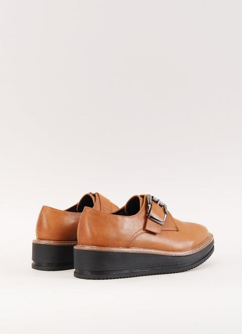Bosanova - Zapatos Marrones Cuña - Color: Cuero - Talla 39