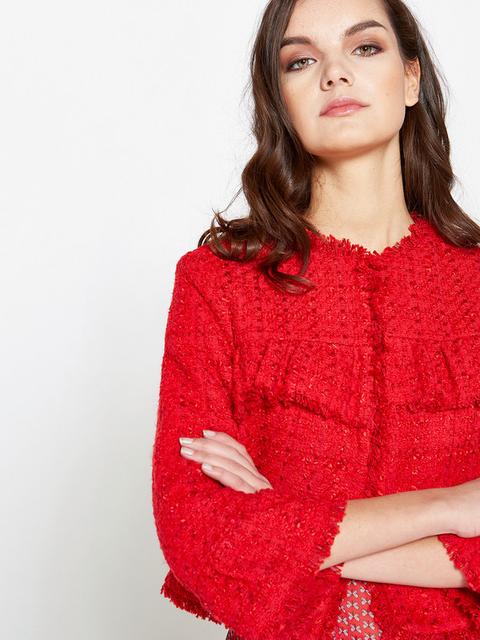 Giacca Cropped Bouclé